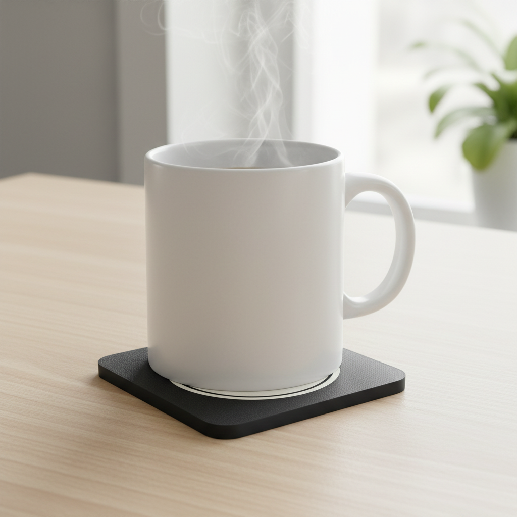Mug on square coaster